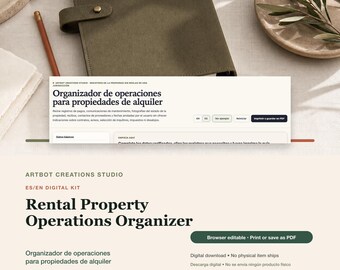 Rental Property Operations Organizer Spanish English Printable