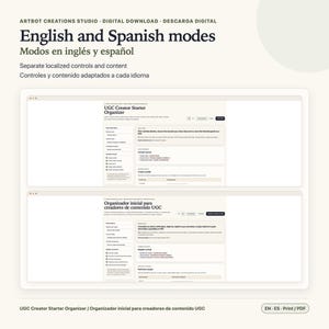 Planificador para creadores de contenido generado por el usuario (español/inglés) / Hoja de cálculo breve sobre tarifas de derechos imagen 6