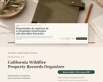 California Wildfire Property Records Organizer Spanish English