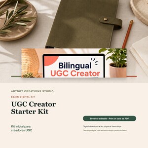 Kit de démarrage bilingue pour créateurs de contenu UGC | Grille tarifaire, scripts de présentation, brief de contenu (téléchargement numérique)