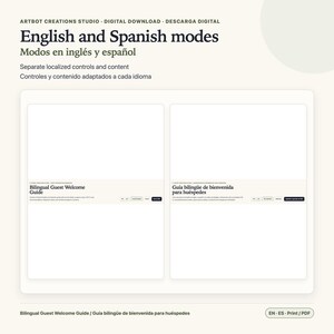 Guest Welcome Book Spanish English | Printable Rental Guide image 6