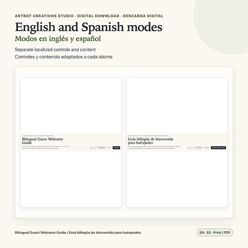 Guest Welcome Book Spanish English | Printable Rental Guide image 6