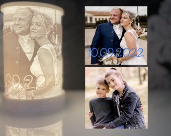 Personalisierte 3D Druck Foto Lampe - ein Geschenk zum Valentinstag Hochzeitstag Jubiläum Geburtstag oder asl Campinglampe - Lichtbild