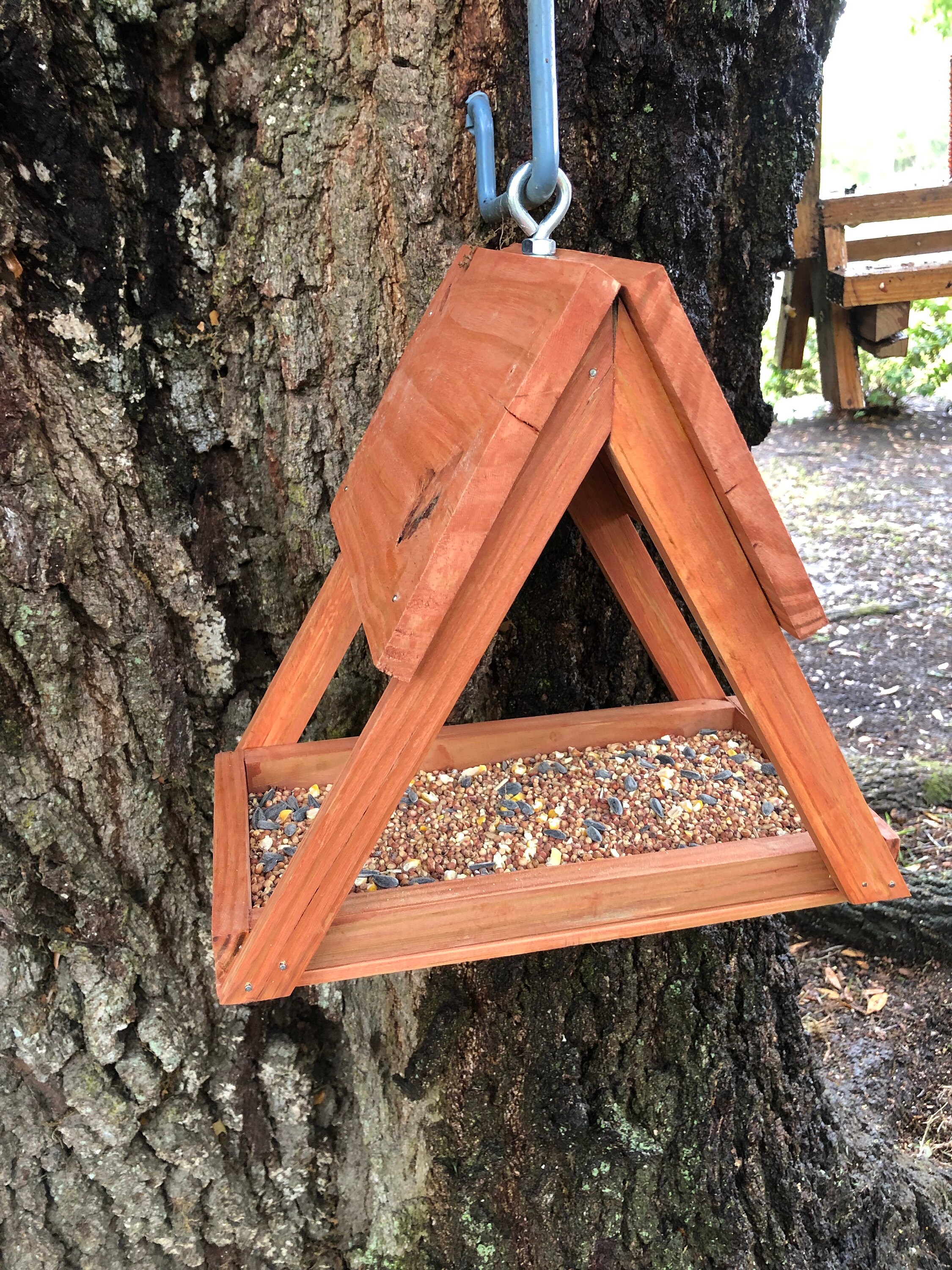 Aframe Chalet Bird and Squirrel Feeder Animal Feeder Wood Etsy