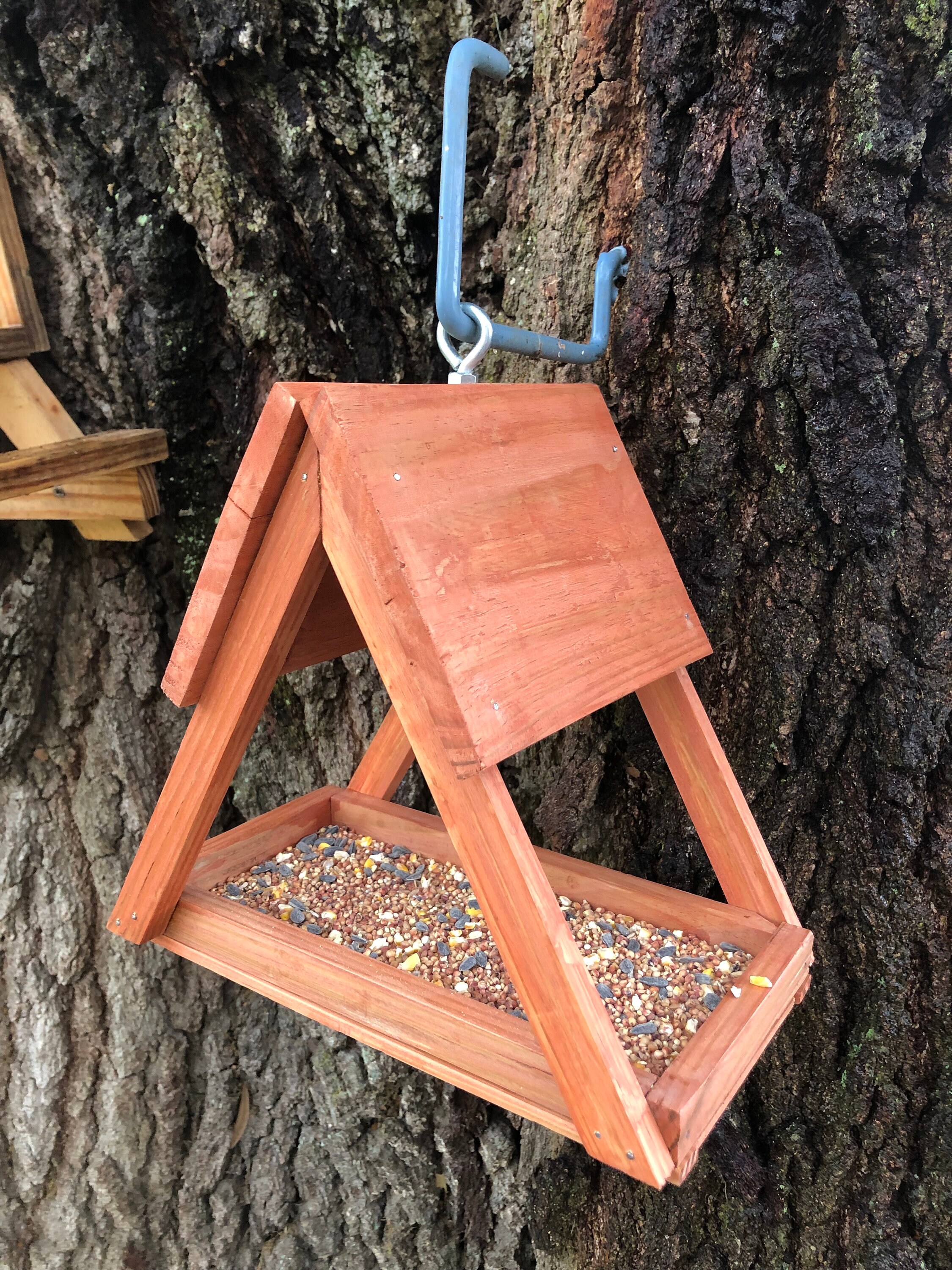 Aframe Chalet Bird and Squirrel Feeder Animal Feeder Wood Etsy