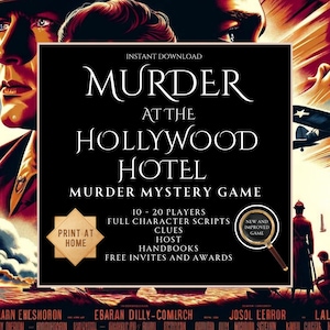 Murder Mystery Party Kit For Adults | Murder Mystery Party for teens | dinner party games teens | oscar party games | Zoom Murder Mystery