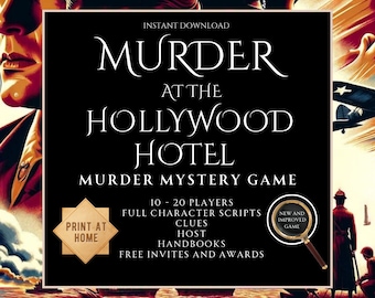 Murder Mystery Party Kit For Adults | Murder Mystery Party for teens | dinner party games teens | oscar party games | Zoom Murder Mystery