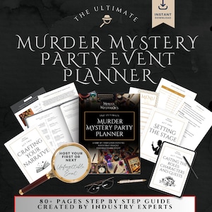 murdery mystery party | Murder Mystery Holiday Party | Zoom Murder Mystery Party | Murder Mystery Event Planner | dinner party game ideas