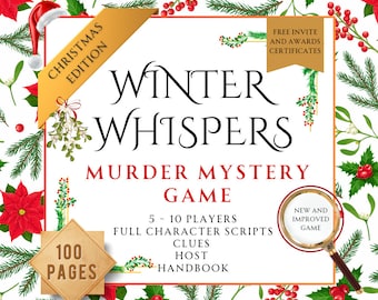 Misterio de asesinato de Navidad / Caja misteriosa de asesinato / Archivos de casos de fiesta misteriosa de asesinato / fiesta misteriosa de asesinato diy / Kit de fiesta misteriosa de asesinato