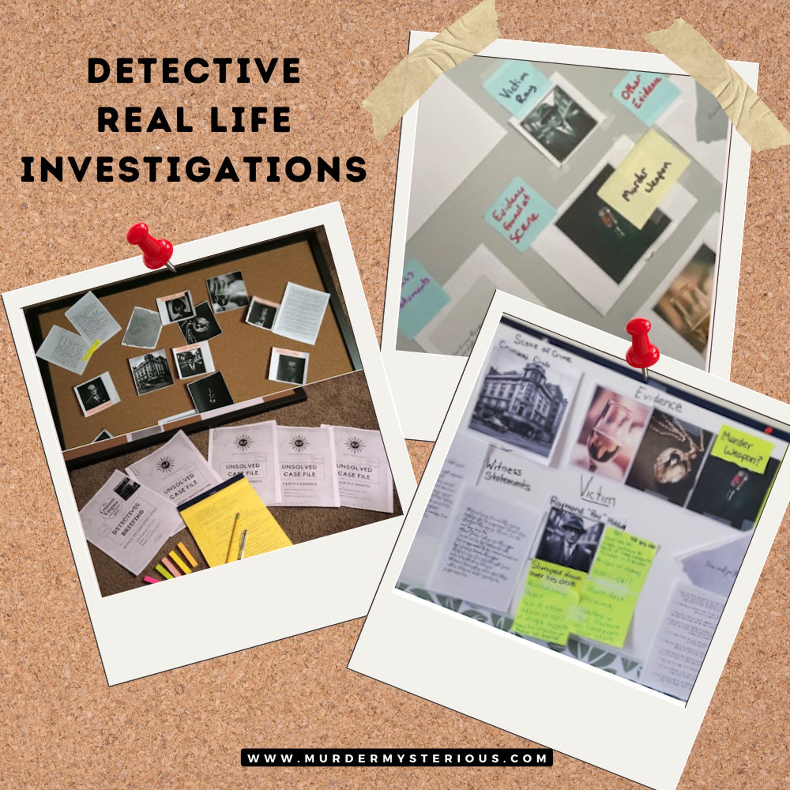 Juego de misterio de asesinato imprimible Archivo de caso de detective Crimen real Caso sin