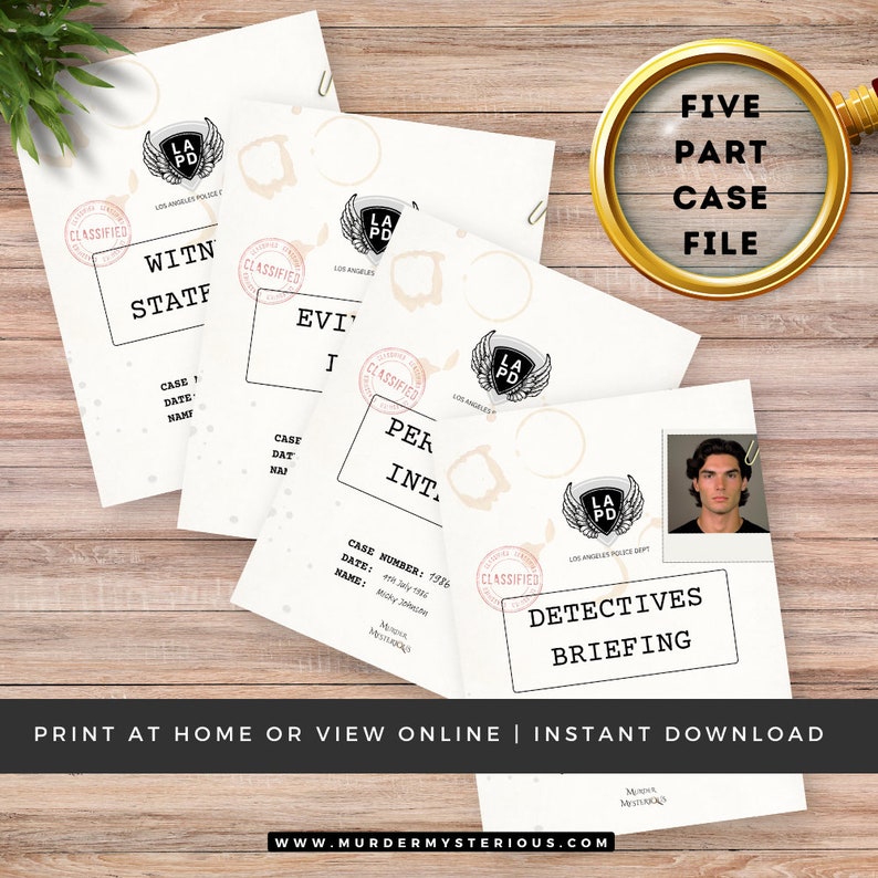 Printable Murder Mystery Cold Case File | Unsolved Cold Case Murder ...