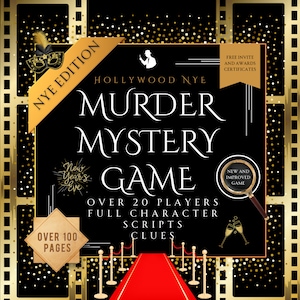 New Years Eve Murder Mystery Party, Murder Mystery Game, New Year&#39;s Eve Murder Mystery Game, Mystery Game, Murder Mystery Bundle, NYE Games