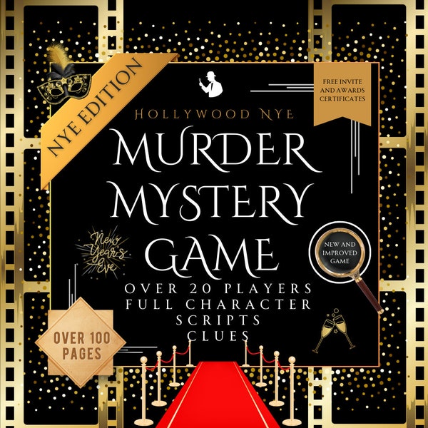New Years Eve Murder Mystery Party, Murder Mystery Game, New Year's Eve Murder Mystery Game, Mystery Game, Murder Mystery Bundle, NYE Games