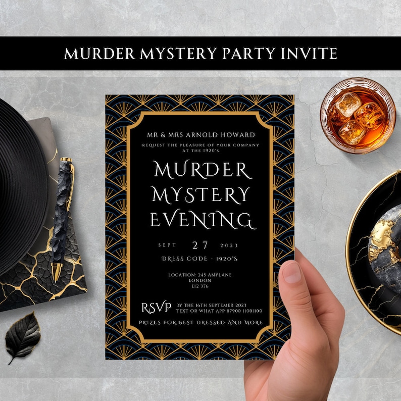 Murder Mystery Dinner Invitation Mystery Birthday Dinner Invite Murder
