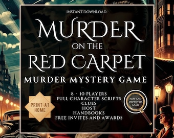 fiesta de misterio de asesinato / Caja de misterio de asesinato / 8 - 10 jugadores / Fiesta de misterio de asesinato de adultos / Kit de fiesta de misterio de asesinato / Detective True Crime
