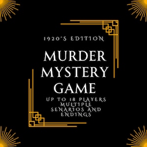 Murder Mystery Game | Murder Mystery Party | Unsolved Cold Case Diy Murder File | 18 Players | Printable Party Game | Party Game | 1920's