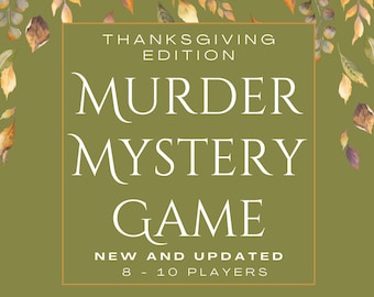 Thanksgiving Murder Mystery Game | Printable Party Game for 4-8 - Etsy