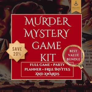 Murdery Mystery Game | Mystery Game for teens  | Mystery Game Kit | Murder Mystery Party Kit For Adults | Mystery Game Adults