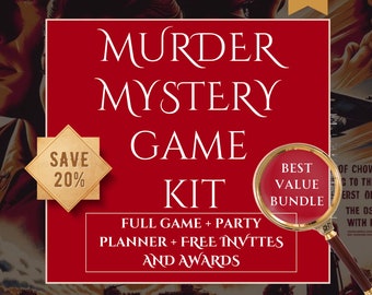 Murdery Mystery Game | Mystery Game for teens  | Mystery Game Kit | Murder Mystery Party Kit For Adults | Mystery Game Adults