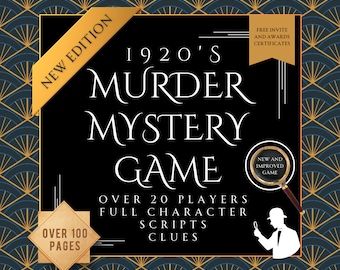 Murder Mystery Game | Murder Mystery Party | Unsolved Cold Case Diy Murder File | 20 Players | Printable Party Game | Party Game | 1920's