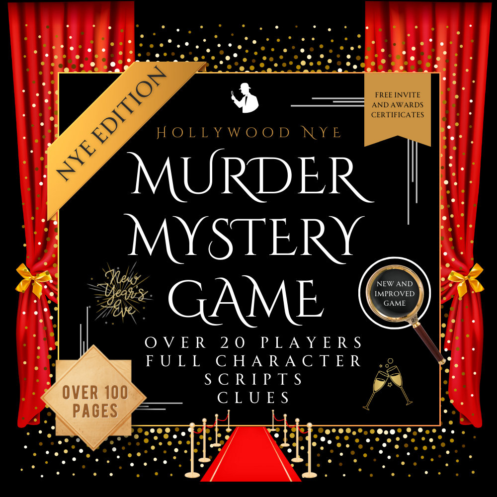 new-years-murder-mystery-murder-mystery-hollywood-party-murder-mystery-party-kit-murdery-mystery-murder-mystery-game-printable-nye-etsy for Murder Mystery Scripts Free Printable New Years Murder Mystery | Murder Mystery Hollywood Party | Murder Mystery Party Kit | Murdery Mystery | Murder Mystery Game Printable | NYE - Etsy for Murder Mystery Scripts Free Printable