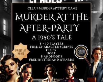 Juego de misterio de asesinato, Kit imprimible de misterio de asesinato para adolescentes, Descarga digital, Juego de fiesta de misterio de asesinato, Misterio de asesinato limpio