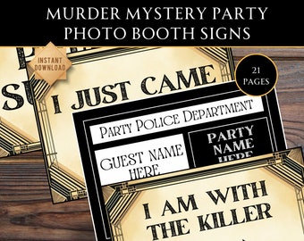 murder mystery sign | murder mystery house party | Murder Mystery Party Decoration | Murder Mystery Props | Murder Mystery Game | Murdery