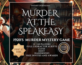 murder mystery party game | Murder Mystery Kit | Dinner Party Games | Adult Party Games | Murdery Mystery Party | Murder Mystery Game