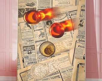 Typography Print, Trendy 70s Art, Trendy Wall Art, Psychedelic Poster, Aesthetic Vintage Poster, Trippy Wall Art, Newspaper Magazine Poster
