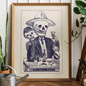 Vintage Tequila Print Mexican Wall Art Bar Cart Poster Mexican Print Bar Art Spanish Decor Vintage Mexico Art Digital Download 1 Print