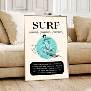 Vintage Western Wall Art Surfing Poster Vintage Cowboy Art Aesthetic Room Decor Retro Western Print Digital Download 1 Print