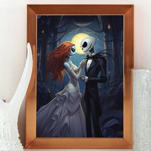 Halloween Nightmare Love Art: Unique Halloween Gift | Christmas Decor for Before Christmas Celebration | Spooky Digital Download Poster