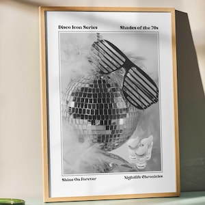 Disco en tequila krantenkop poster, tequila print, retro bar cart kunst aan de muur, New York News, feestposter, kunst jaren 70, kunst uit de jaren 70, discobal print