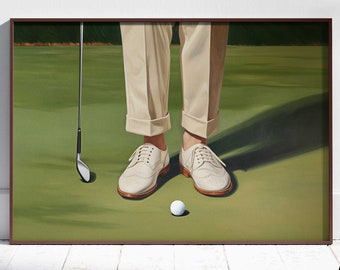 Golf Gifts For Men: Digital Download | Printable Wall Art and Vintage Golf Art | Fathers Day Gift or Man Cave Decor | Golf Course Print