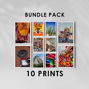 Printable 10 Pieces Mexican Large Wall Art, Set of 10 Mexico Prints, Mexican Wall Decor, Cactus Photography, Mexico Folk Gallery Wall Set