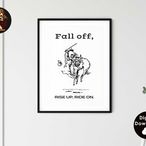 Cowboy Quote Print Minimalist Western Wall Art Horseback Riding Poster Vintage Cowboy Art Wild West Home Decor Digital Download 1 Print