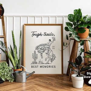 Cowboy Quote Print Minimalist Western Wall Art Horseback Riding Poster Vintage Cowboy Art Wild West Home Decor Digital Download 1 Print