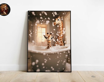 Funny Bathroom Art Print Set, Toilet Humor Decor, Classical Vintage ...