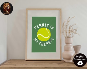 Tennis typografie print country club esthetische muur kunst trendy sport poster schattig tennis decor groen retro print digitale download 1 print