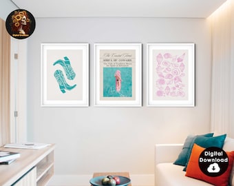 Coastal Cowgirl Print Magazine Cover Wall Art Preppy Coastal Art Surf Wall Art Surfer Girl Print Trendy Newspaper Instant Digital Download