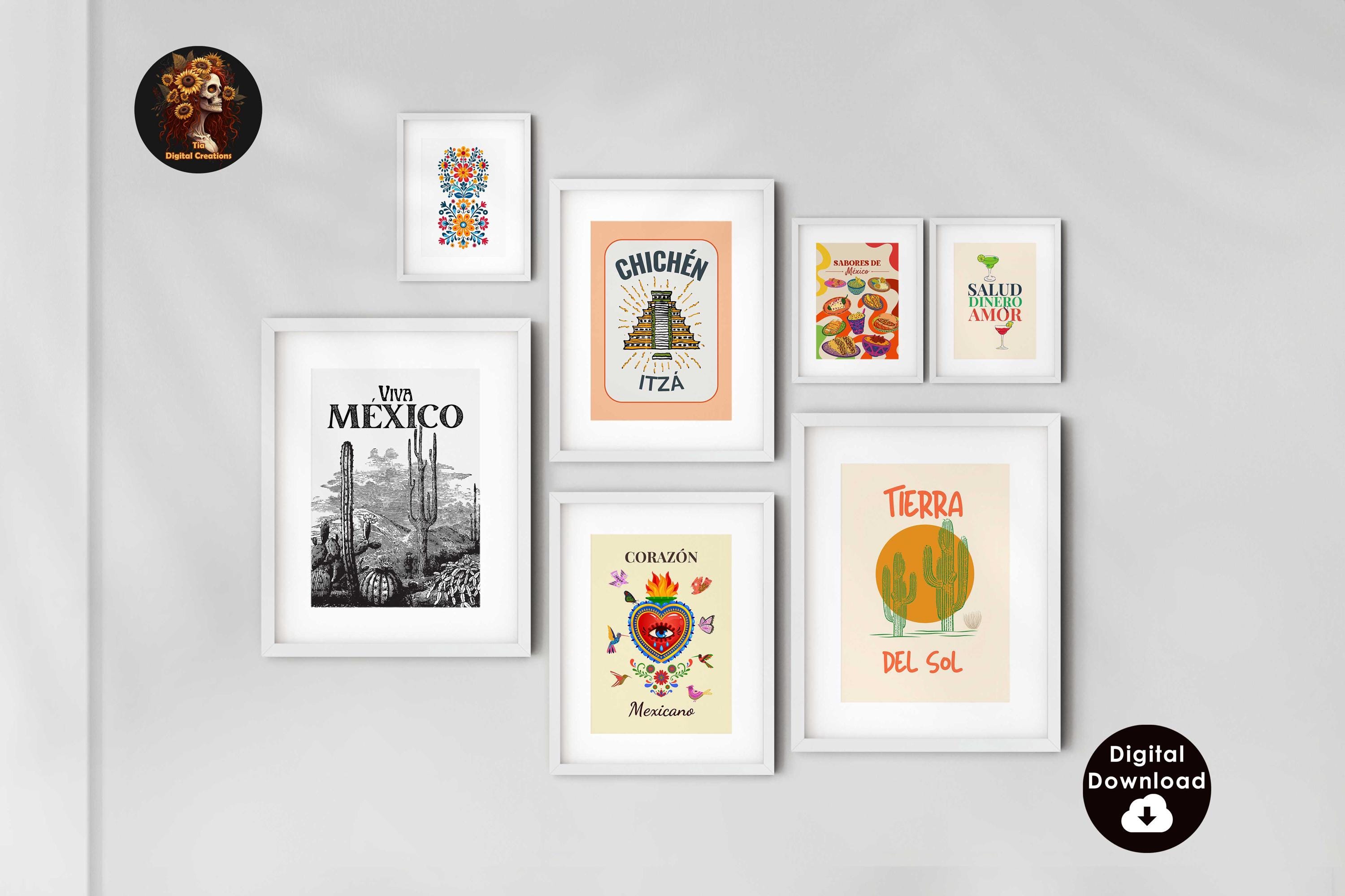 Vintage Mexican Prints Retro Mexico Wall Art Trendy Mexico Art Prints ...