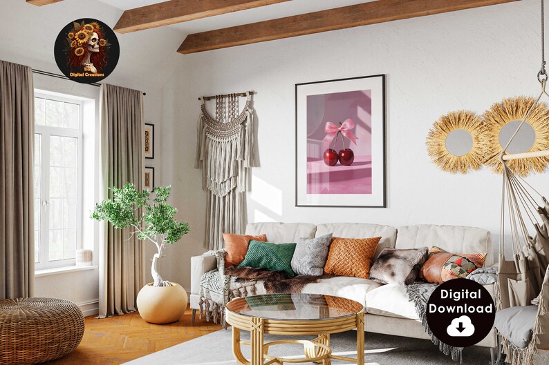 Digital Prints Soft Girl Decor Bedroom Decor