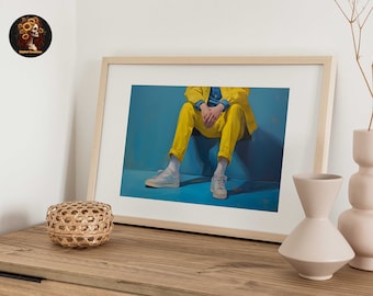 Yellow Suit Art Print | Preppy Hipster Style (Digital Download)