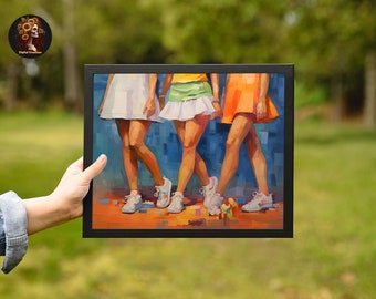 Vintage Tennis Fashion Art Print: Preppy Coastal Decor (Digital Download)