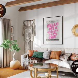 Aesthetic wall art, dorm room decor, retro wall art