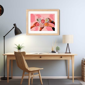 bar cart wall art