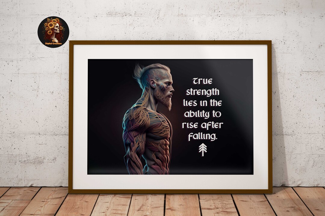 Tenture Décorative Viking Code - Citations Motivantes Pour Salle De Sport - Neuf - Marque Damdekoli
