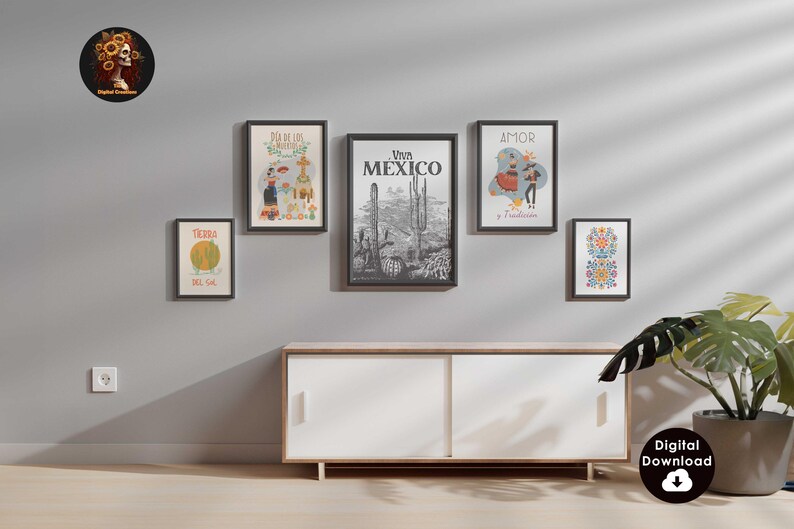 Vintage Mexican Prints Retro Mexico Wall Art Trendy Mexico Art Prints ...