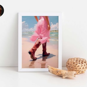 Cowgirl Boot Dress Print - Etsy Cowgirl Boot Dress Print - Etsy