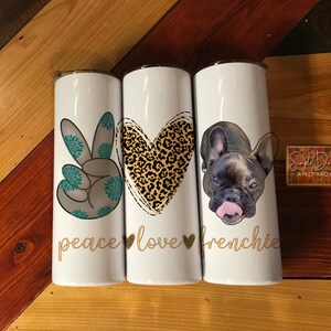 Copo Pet personalizado de 20 onças, copo reto de aço inoxidável, copo personalizado, sublimação, copo de café